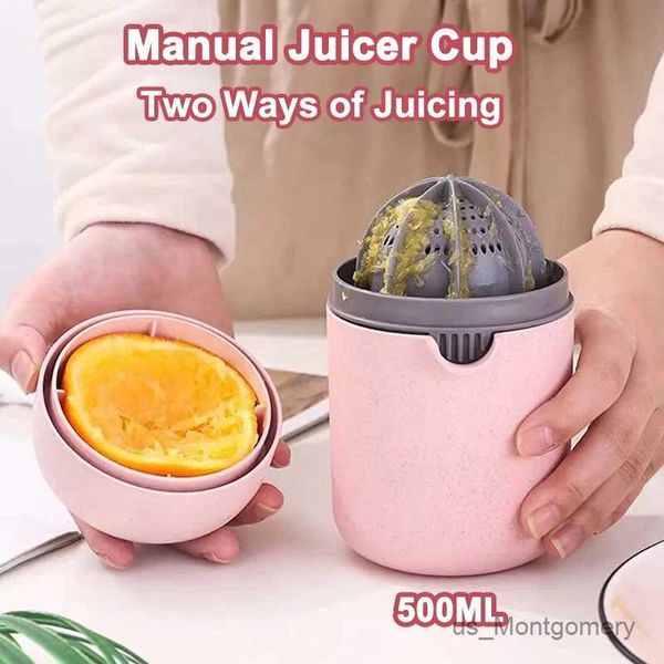 Juicers manual espremedor cítrico laranja limão mini suco xícara rotação manual prensa espremedor de fruta portátil squeezer machine cozinha ferramenta de cozinha