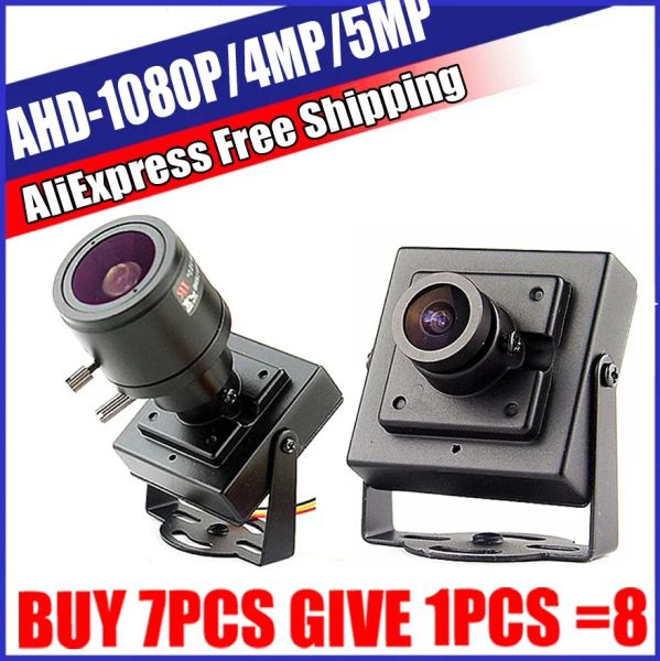 Lens Super Small Metal CCTV Mini AHD Câmera HD 5MP 4MP 1080P 2.0MP SonyImx326 Little Cam HD Micro Segurança Digital Full com Suporte