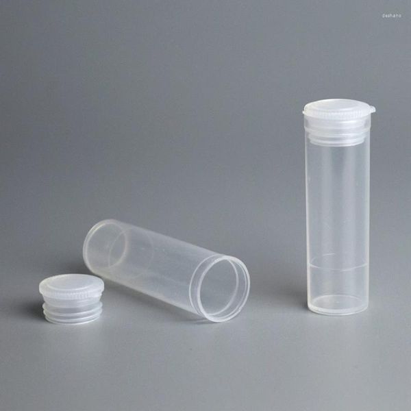 Bottiglie di stoccaggio 100 pezzi/lotto 5 ml di flaconcini di farmacia in polipropilene per bottiglia di plastica piccola (contenitori) con tappo a scatto