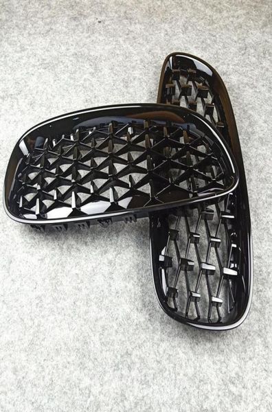 Una griglia di griglia renale a diamante di qualità per coppia per B M W Z4 E89 ABS Full Glossy Black Front Grille Auto Tuning Grills7418309