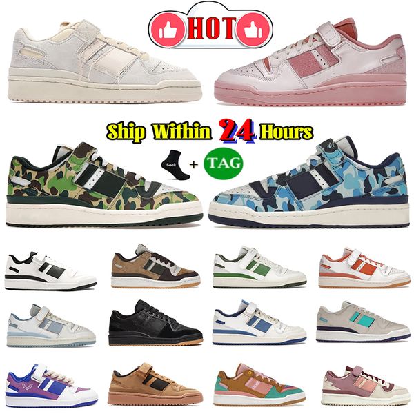 Forum 84 Scarpe casual Designer Women Mens Sneaker Low Sneakers Shoe Blue Green Camo Orbit Grigio Wonder White Equipa