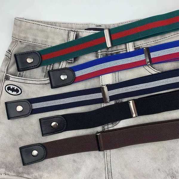 Cintura cinturão cinturões de fábrica por atacado Lazy Belt Homens e mulheres jeans elásticos universais cinturão invisível Y240422