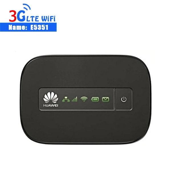 Yönlendiriciler Huawei E5351 Orijinal En İyi 3G Taşınabilir Wifi yönlendirici ile SIM Kart Yuvası 21m Cep WiFi