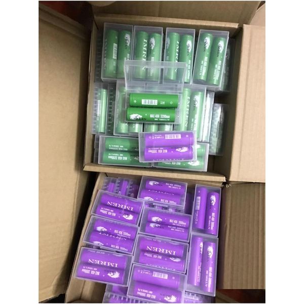 Baterias IMR Bateria Gold Green Red Leopard Purple 3000mAh 3200mAh 3300mAh 3500mAh 3,7V 40A 50A Electronics de entrega de gotas de lítio CHA DH1R2