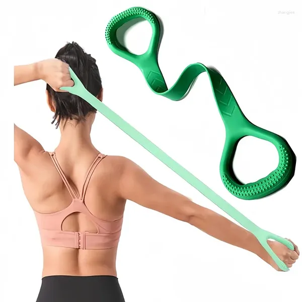 Widerstandsbänder Abbildung 8 Silikonband Arm Rücken Schulterübungen elastisches Seil Fitness für Pilates Yoga Stretching Training