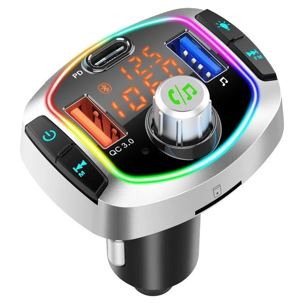 Araba Bluetooth Alıcı Mp3 Oyunlar 5.0 Kayıpsız Müzik, Araba Çakası Çok Fonksiyonlu Malzemeler Hızlı Şarj BC63