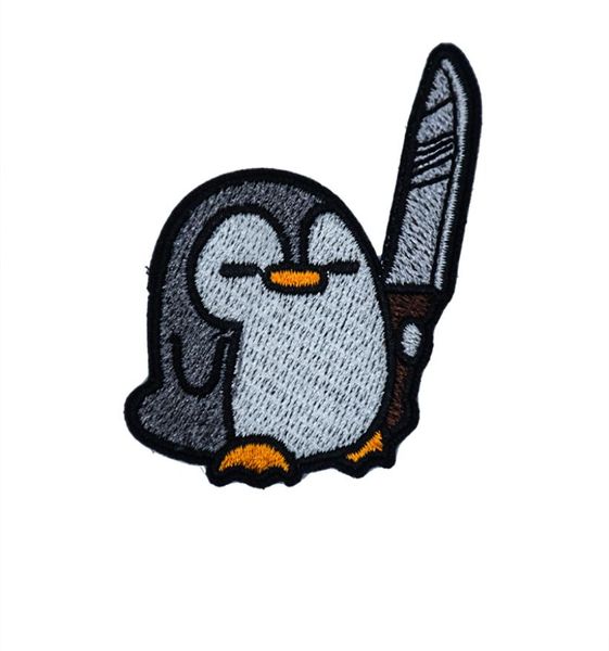Knife Penguin Nozioni cuciture da ricamo ferro su patch design cartone animato per camicie per bambini cappelli personalizzati personalizzati 6793118