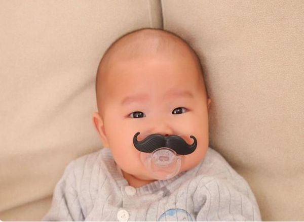 Dummies engraçados Pacifier meninos meninas Novo bebê criança criança criança nova de alta qualidade bigode de bigode de silcão Raínceras de dente 9489751