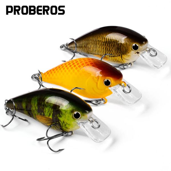 Aksesuarlar Proberos 6 PCS Topwater krankbait balıkçılık cazibesi 7cm 13g yapay sallantılar krank yem bas alabalığı sazan balıkçılık takımı