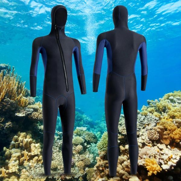 Menas de banho feminina Neoprene Surfing Swimsuit Hapeled Unisex Snorkeling quente com zíper Elastic Anti-Ratch Water Sports Equipment