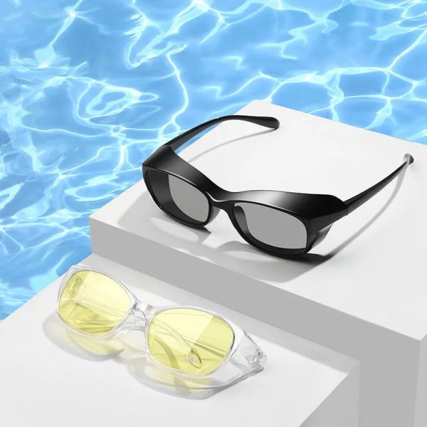 Occhiali da sole visione notturna quadrata vetrali vetri di camaleonte polarizzati occhiali da sole occhiali occhiali antiallergia anti -splash