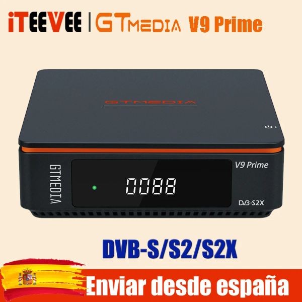 Ricevitori 1pc GTMedia V9 Supporto recettore satellitare Prime DVB S/S2/S2X CARD XStream Smart Online TV App Built -INTERNE 2.4G WiFi