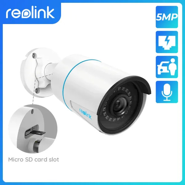 Controle Reolink Smart IP Camera 5MP Poe Câmera de Visão Noturna Infravermelha de Infraversa