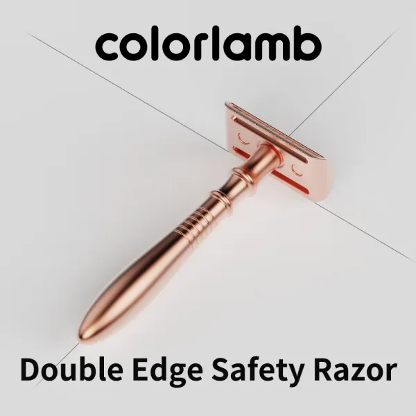 Blades Colorlamb Zinc сплав Бринка для мужчин 12 см. Golden Double Double Edge 100G Классическая ручная бритва для парикмахерской бритвы