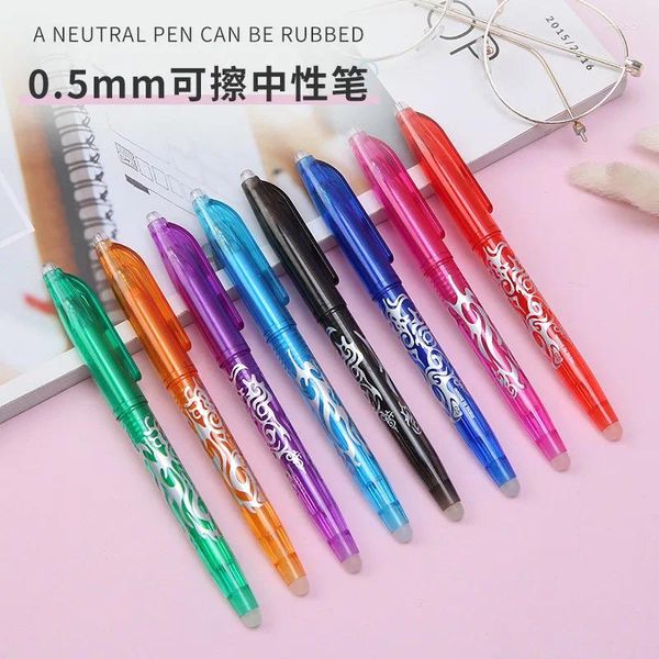 8/6pcs Penne Gel cancellabili 8 colori punta di scrittura Lungo di protezione Smooth Disegno Riempi