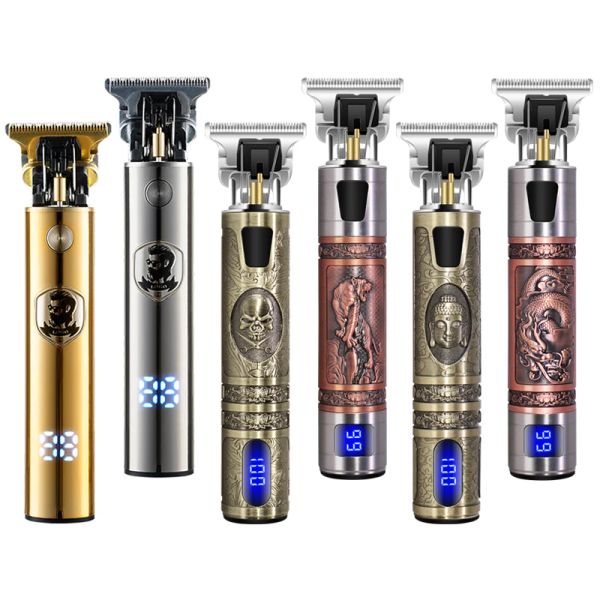 Clippers Buddha Friseur Trimming Rasierhaar Bart Trimmer wiederaufladbares Haar Clipper Frisedshop Schnurlos 0 mm Tblade Rasierer Männer Männer