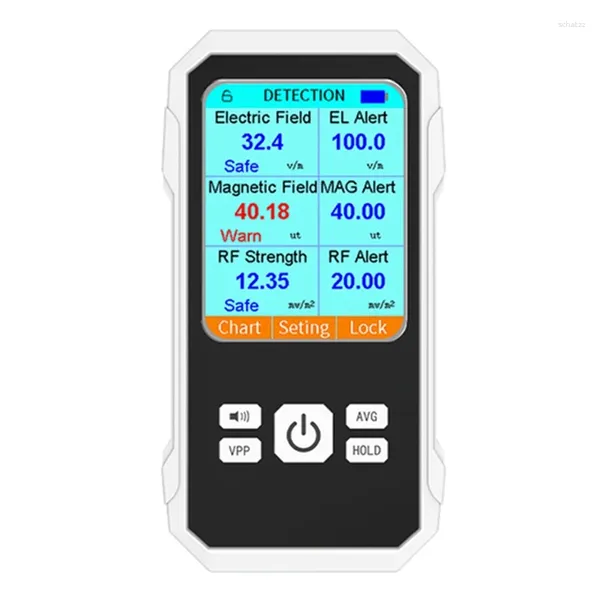 3in1 metro EMF Campo elettrico Magnetico Rilevatore di radiazioni RF Rilevamento radiofrequenza elettromagnetico