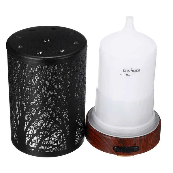 Umidificatori a LED Diffusore leggero aromaterapia albero ombra umidificatore umidificatore essenziale diffusore di ferro arte umidificatore atomizzatore produttore di atomizzatore us/eu plug y240422