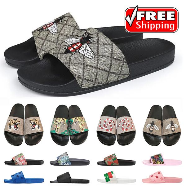 Frete grátis Slide Sandal Slides de borracha feminina Plataforma sandálias Floris Flipes de engrenagem Flippers listras listradas Blooms Blooms Summer Summer Beach Sopra