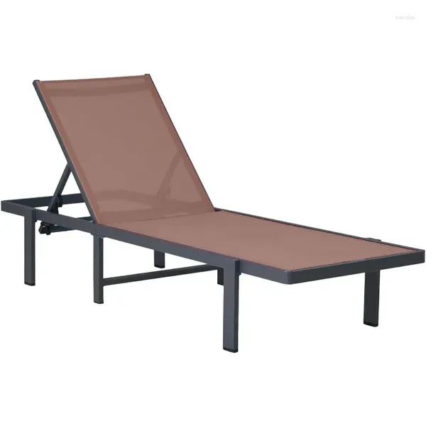 CAMPILE ALLUMINO ALLUMINO CHAISE SADE SEDIA PECCHIO OUTDOOR RETTRO CINQUA POSIZIONE REGOLABILE E ABLAMENTO FATTO PER FATTURA PER LA SPIAGGIA DEL PATIO