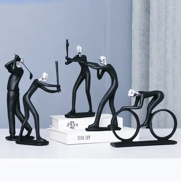 Dekorative Figuren moderne kreative Sportarten Sportler Statuen Minimalistische abstrakte Kunstskulptur Miniaturen Dekorationen Handwerk Geschenke