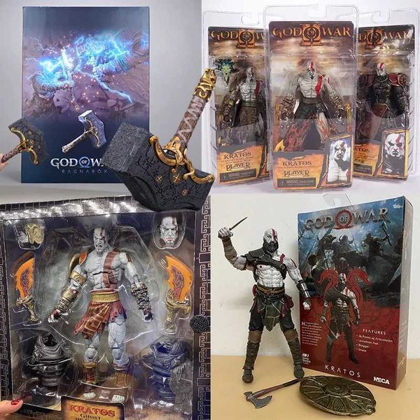 Экшн -фигуры фигуры God of War Ghost of Sparta Kratos в Ares Armour W Blades фигурные фигуры Коллективные модели игрушки кукла кукла в штучной упаковке День рождения T240422