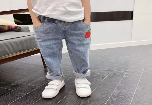 Pantaloni in denim blu per bambini ragazzi jeans a vita da ragazzi 2021 panorami primaverili colori solidi per i pantaloni per bambini Tops5039410