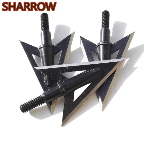 Acessórios 3/6/12pcs Arco -flechas pontas de lâmina dicas de lâmina Broadheads Pontos de seta parafusos Arrow Arrow Acessórios de tiro ao ar livre de pesca ao ar livre