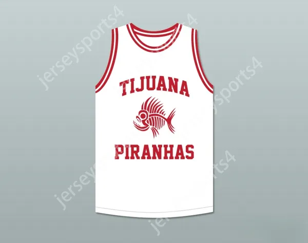 Custom Qualquer nome Número masculino Juventude/crianças Andre Iguodala 9 Tijuana Piranhas Jersey de Basquete Branco Jersey Mexican Team Top Stitched S-6xl