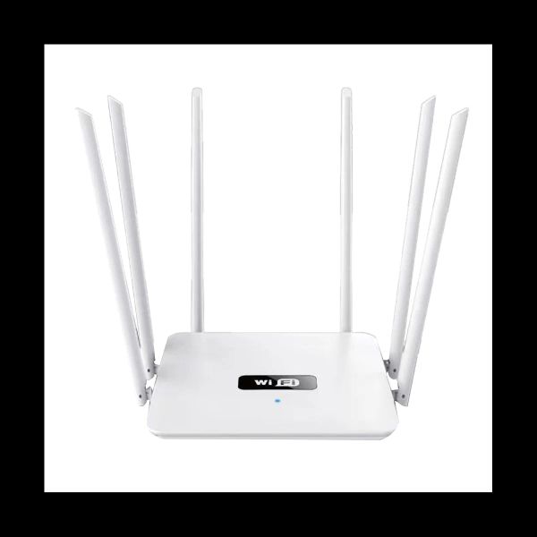 Roteadores 6 Antenas Wi -Fi Router Wireless Router 2.4g 300Mbps Modo de discagem AP/Dial WiFi Repeter 6 Antenas de alto ganho para empresa (plugue dos EUA)