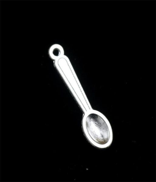 200pcslot 24 -мм антикварный серебряный цвет цинковой сплав крошечный шарм Spoon Diy для ручной работы 218 Q26486897