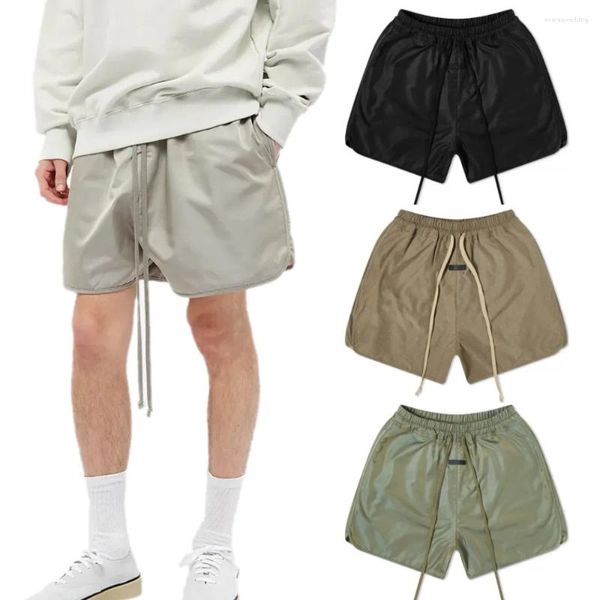 Shorts maschile estate intrecciata in modo casual di colore solido sciolto 5/4 pantaloni sportivi per uomini