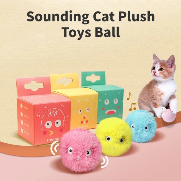 Cat Toys Smart Interactive Ball Catnip Training Spielzeug Haustier für Katzen Kätzchen Kitty Squeak liefert Produkte 240410