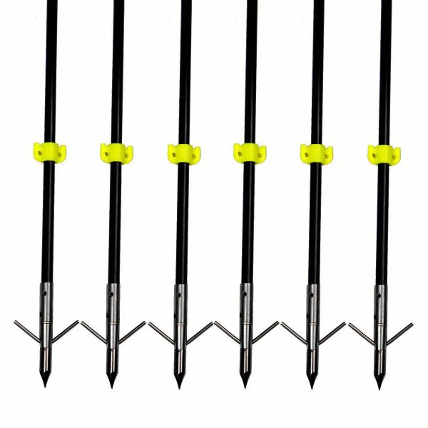 Acessórios 6pcs Profissional 33 polegadas Arco -e flecha setas de vidro de vidro de fibra de vidro de fibra de vidro estilingueta de caça a setas de pesca para composto Recurve Bow