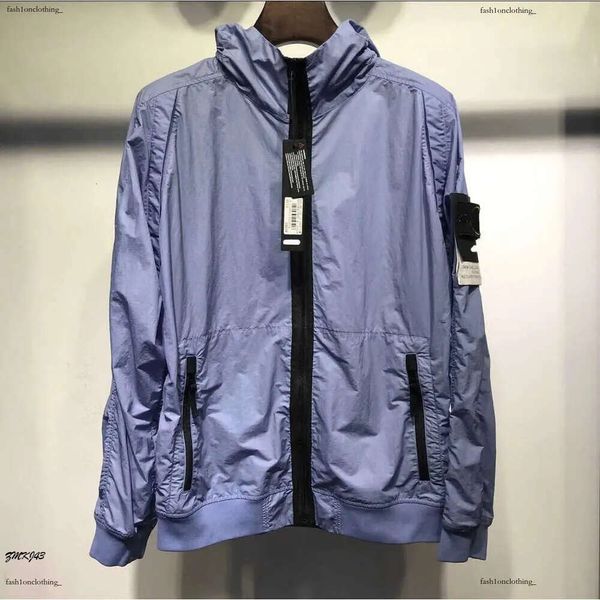 Brand Stone Designer Pocket Jacket Jacket Stone Manga Longa Zipper Menas Jaqueta Men Jaqueta Casual Windbreaker Drowiery Mens Coats Islande 6659