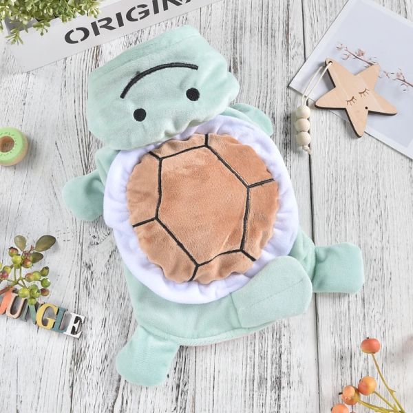 Abbigliamento Green Happy Turtle Halloween Cane da cane da compagnia per cappuccio da cucciolo a due gambe inverno Caldo cagnolino con cappuccio di abbigliamento da cappuccio