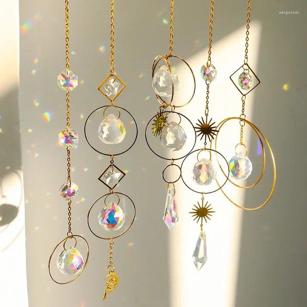 Decorazioni da giardino 1 pezzi Crystal Suncatcher Decorazione sospesa per il produttore arcobaleno fai -da -te PRISM BALL PRIST per finestre all'aperto