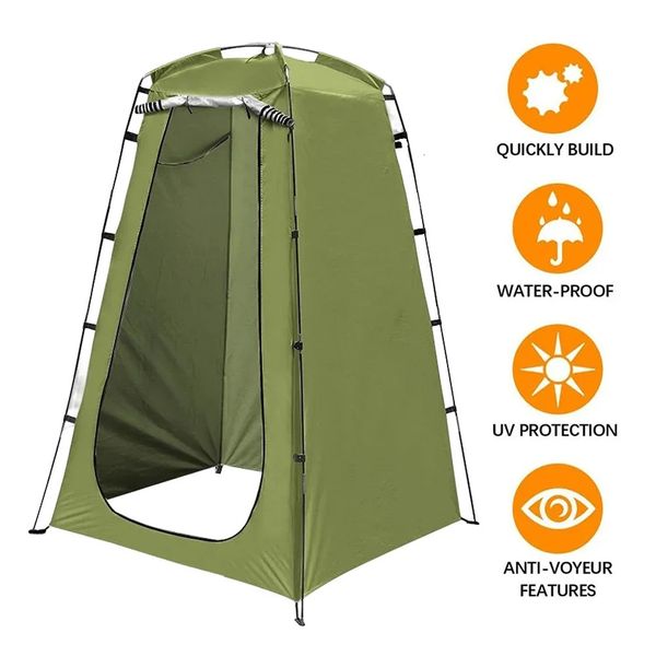 Tenda per campeggio esterno portatile tenda da bagno semplice copertura per cambio di montatura tenda per bagno mobile pografia tenda 240419