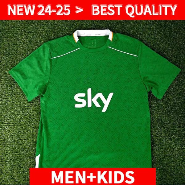 Sheng Ireland Soccer Trikot 2024 Euro -Pokal Kinder Kit Robinson Obafemi Zuhause 24/25 National Qualifikant CLOSY Special 2025 Football Shirt Green White Ferguson Browne