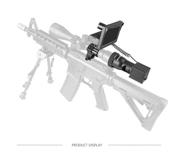 Câmeras de alta qualidade de 850nm lanterna infravermelha 5 polegadas LCD Visão noturna de caça ao ar livre Optic Optic Tactical Riflescope Scope Camera