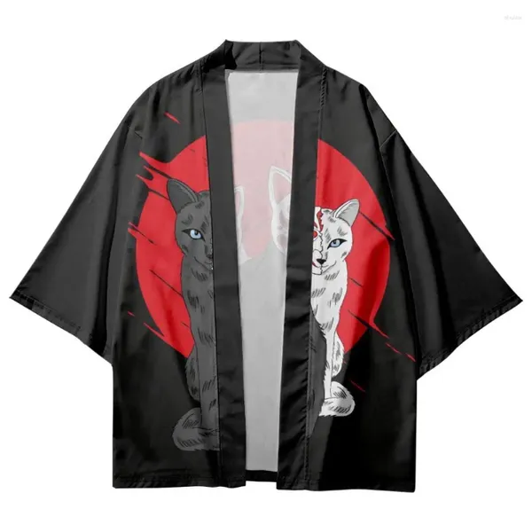 Roupas étnicas japonesas quimono homens moda samurai tradicional máscara de manga curta camisa