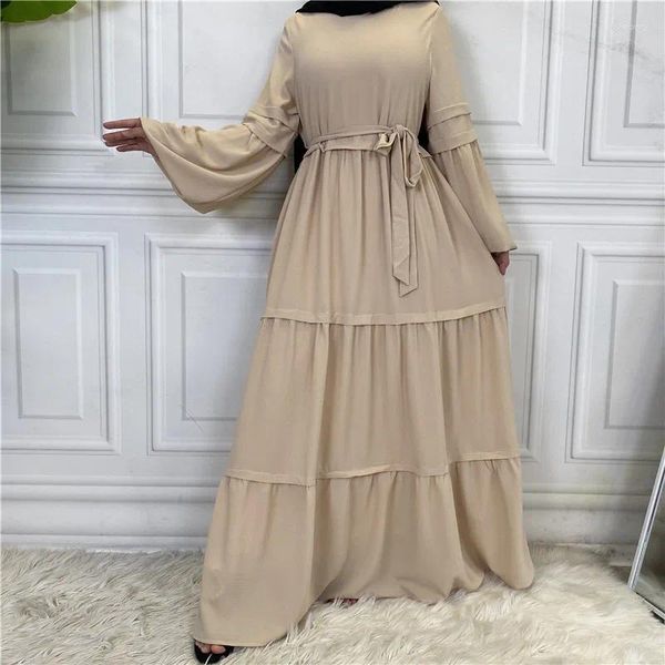 Этническая одежда удобное шифоновое платье для женщин мусульманская абая повседневная молния