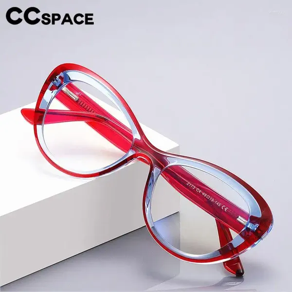 Molduras de óculos de sol 57389 moldura de borboleta anti -azul com óculos ópticos ova