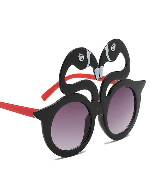 Kinder Swan Sonnenbrille süße Kindermädchen Sonnenbrille Marke Design Unregelmäßiger Spiegel UV400 polarisierte Outdoor -Baby -Sicherheit Dropship5538090