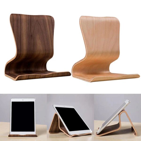 Stands Nuovo arrivo Samdi Wooden Tablet Universal PC Staffa del supporto per telefono Piccolo per iPad Samsung Scheda