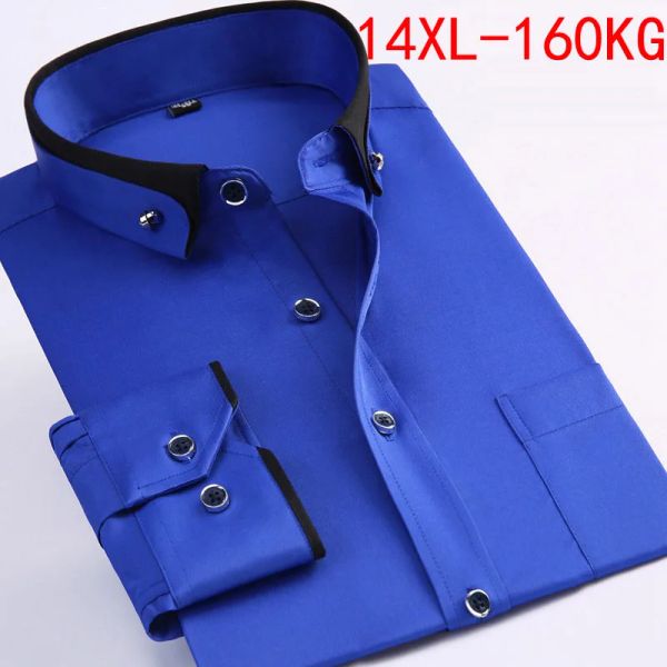 Camicie da spigna camicia da sposa camicia a manicotto lungo formale plus size grandi camicie da 3xl da 3xl camicie rosa blu navy blu 9xl 10xl 14xl blusa viola