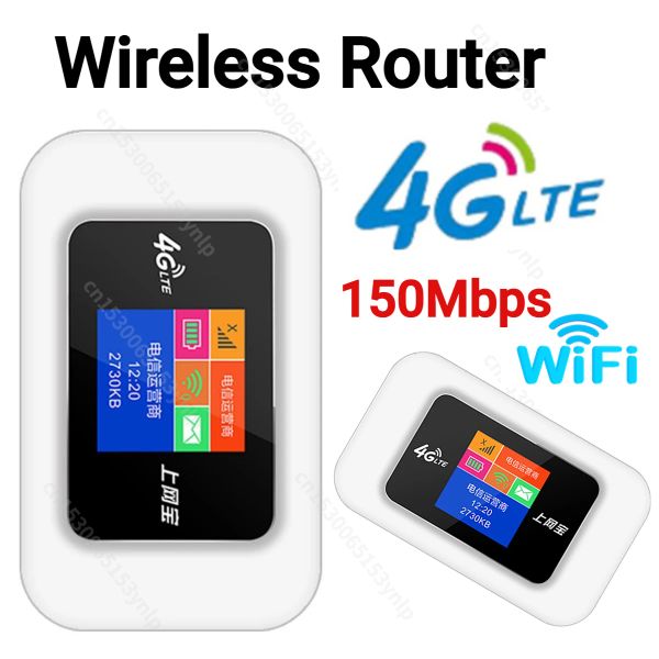 Router Wireless Wifi Repeater WiFi 150 MBPS 4G LTE Router con slot SIM Slot LCD Display portatile Pocket MIFI COTTAGE COTTAGE WiFi Hotspot