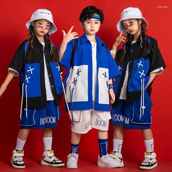 Stage Wear Children's Street Dance Outfit Drum Performance Costumi Boys Cool Hiphop Handsome Sets Girls Sliose VBH98