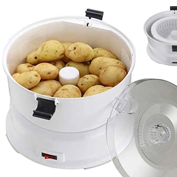 Schäbige Automatische Kartoffelschaltmaschine kleine Haushaltsstreit Obst Kartoffelschältesalat Spinner Sink Sieb Küchenwerkzeuge