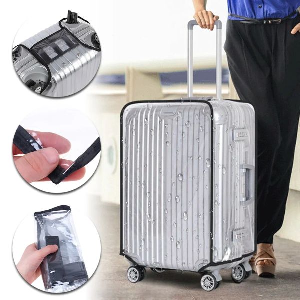 Accessoires Gepäck Beschützer Abdeckung Travel Accessoires Koffer wasserdichte Abdeckung Voller transparenter Kofferabdeckungsgepäck 1830 Zoll